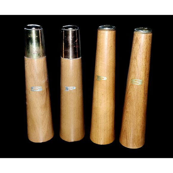 Vintage Mid Century wooden salt and pepper shakers - Picture 1 of 6